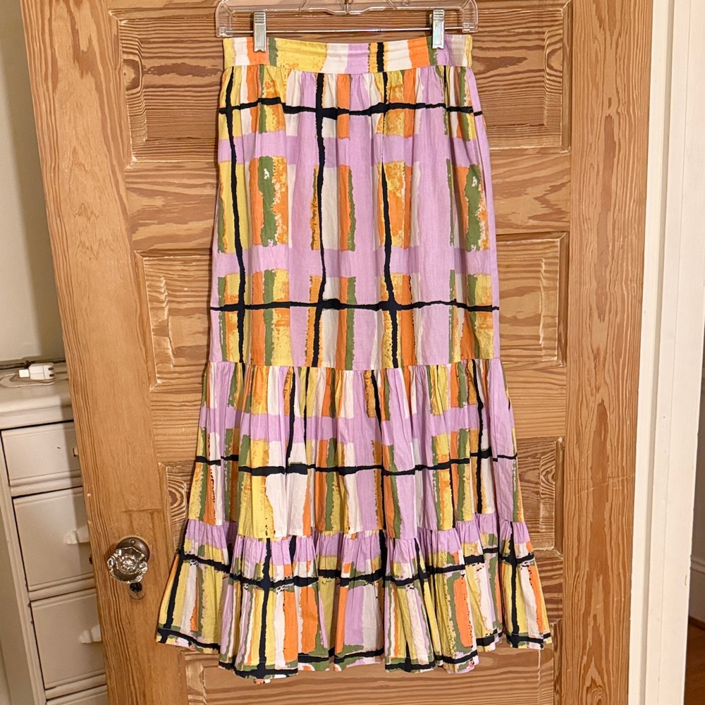 Cleobella Plaid maxi skirt small